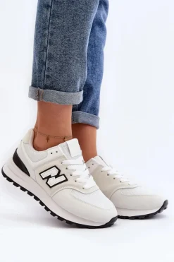 Sneakersy Damskie>Boto Buty Sportowe Sneakersy Damskie Białe Alettesa