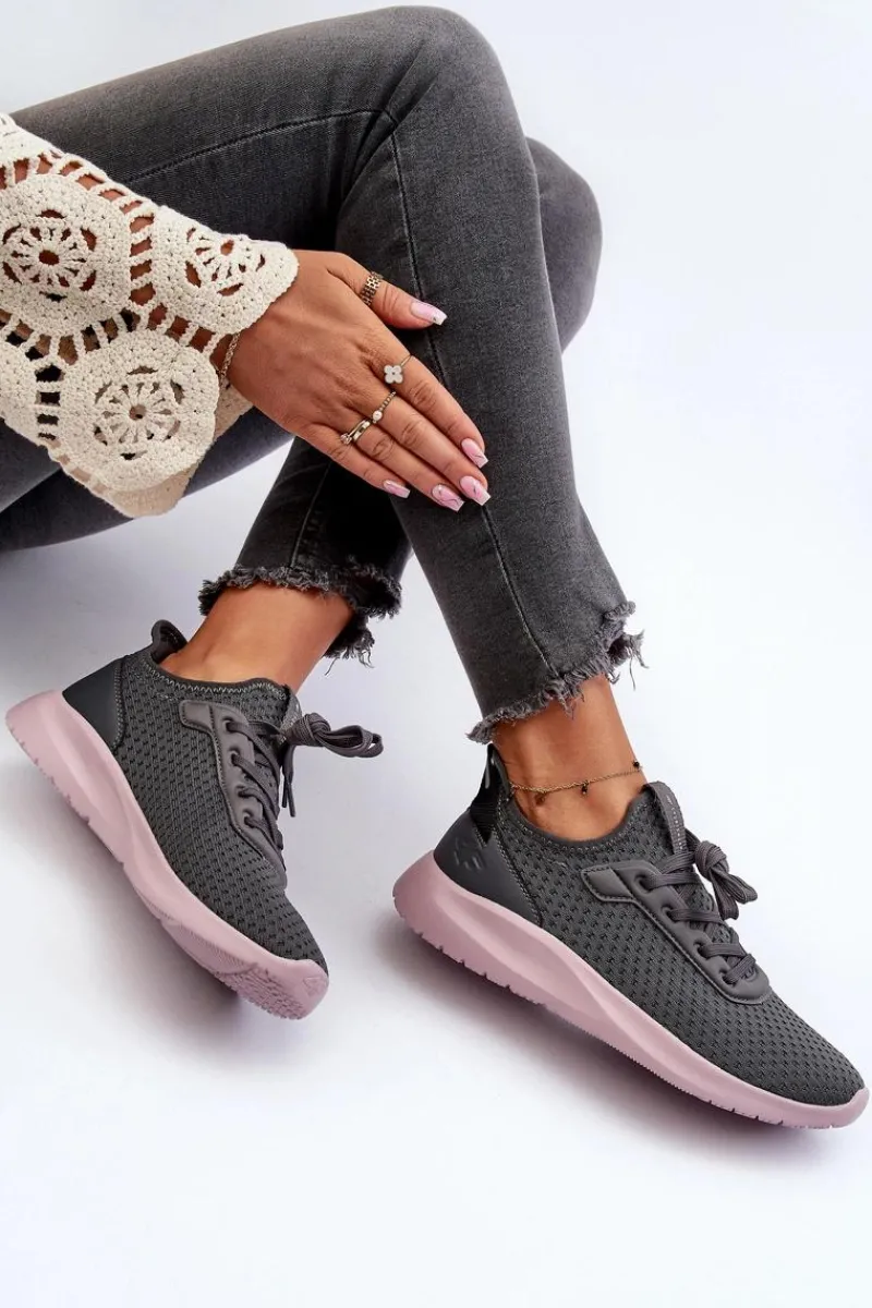 Sale 4F Buty Sportowe Sneakersy Damskie RSS2LOWF055 Ciemnoszare