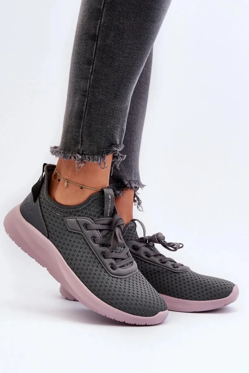 Sale 4F Buty Sportowe Sneakersy Damskie RSS2LOWF055 Ciemnoszare