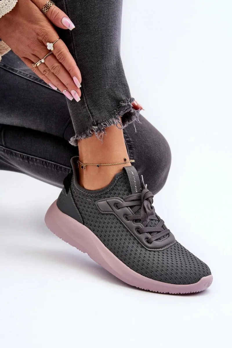 Sale 4F Buty Sportowe Sneakersy Damskie RSS2LOWF055 Ciemnoszare