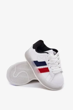 Clearance Buty Sportowe Sneakersy Dziecięce Ze Świecącą Podeszwą Biało-Czarne Arielle Dzieci Chłopięce|Dziewczęce