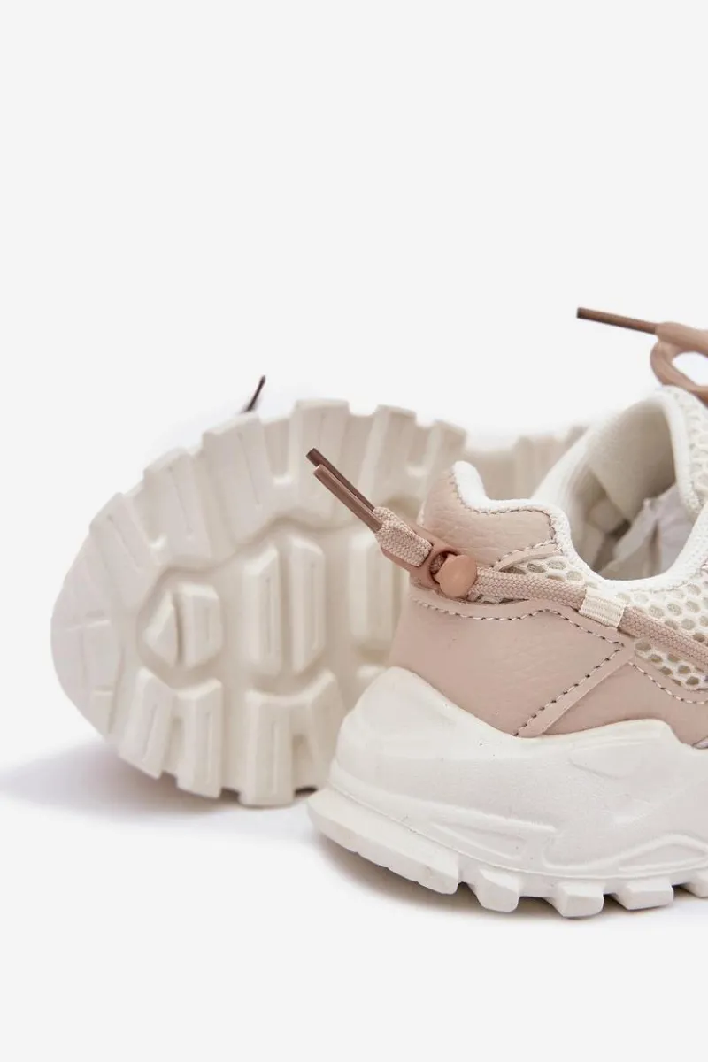 Clearance Buty Sportowe Sneakersy Dziecięce Beżowe Tilvianea Dzieci Chłopięce|Dziewczęce