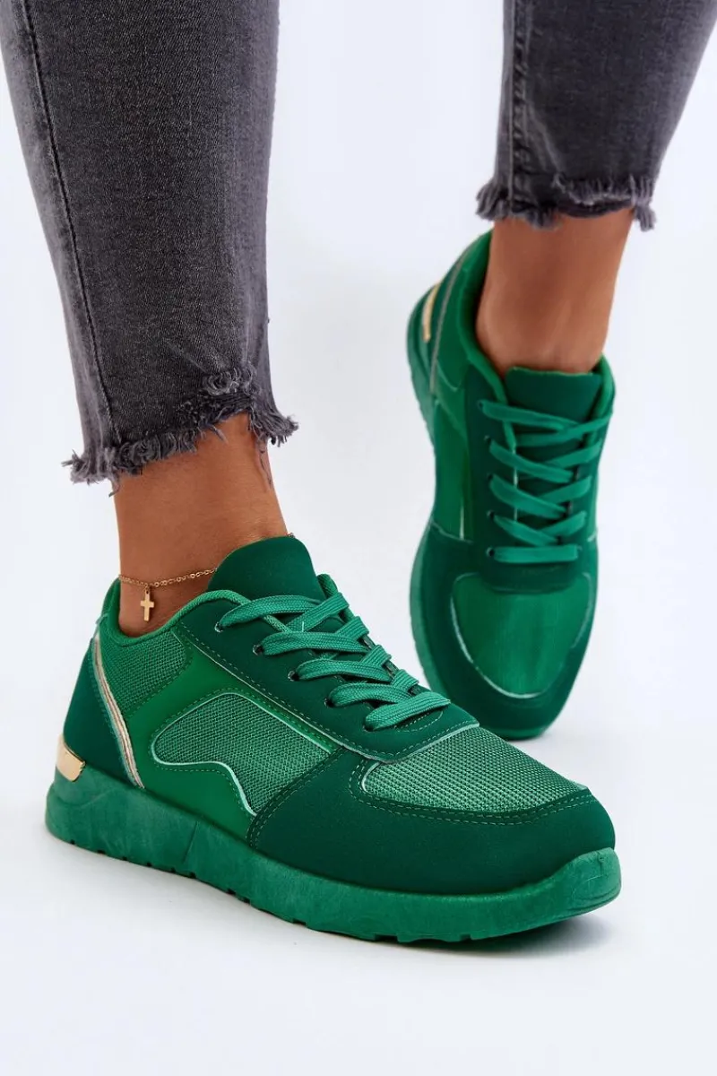 Sneakersy Damskie>Boto Buty Sportowe Sneakersy Damskie Zielone Kleffaria