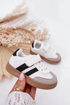 Chłopięce|Dziewczęce>Boto Buty Sportowe Sneakersy Dziecięce Na Rzep Białe Adelina