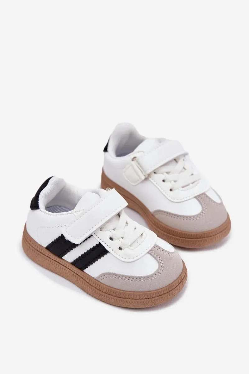 Chłopięce|Dziewczęce>Boto Buty Sportowe Sneakersy Dziecięce Na Rzep Białe Adelina