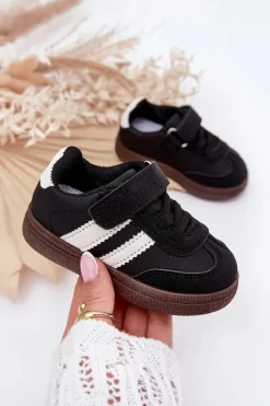 Discount Boto Buty Sportowe Sneakersy Dziecięce Na Rzep Czarne Adelina Czarny