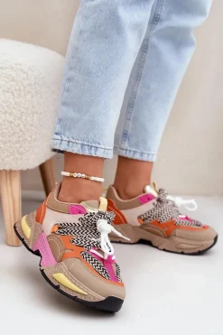 Best Buty Sportowe Sneakersy Damskie Z Podwójnym Sznurowaniem Khaki Samoles Damskie Buty Sportowe Na Platformie|Sneakersy Damskie