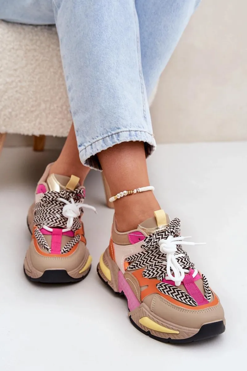 Best Buty Sportowe Sneakersy Damskie Z Podwójnym Sznurowaniem Khaki Samoles Damskie Buty Sportowe Na Platformie|Sneakersy Damskie