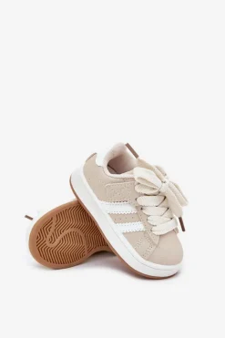 Discount Buty Sportowe Sneakersy Dziecięce Beżowe Zerisa Dzieci Dziewczęce|Back To School