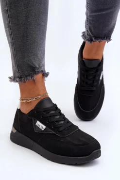 Online Buty Sportowe Sneakersy Damskie Czarne Vovella Damskie Sneakersy Damskie