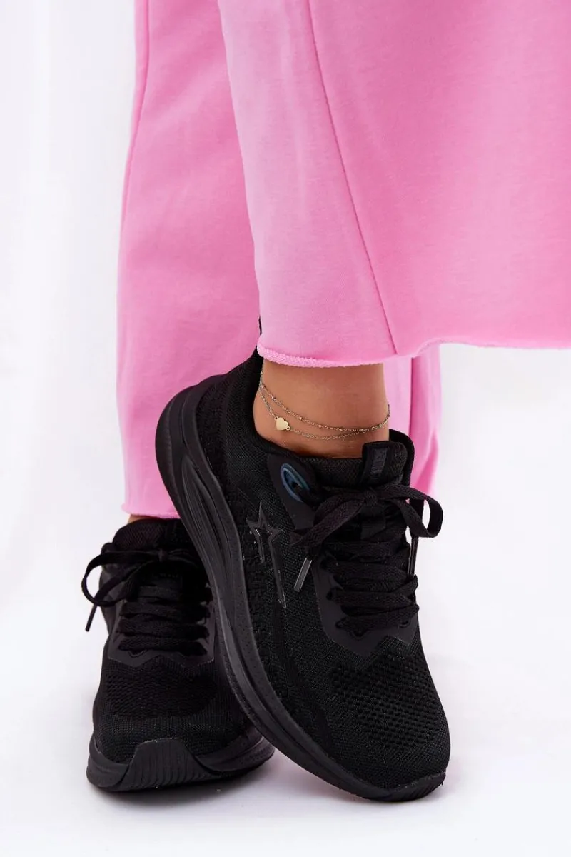 Sale Big Star Shoes Buty Sportowe Sneakersy Damskie Big Star RR274A144 HI-POLY SYSTEM Czarne Czarny