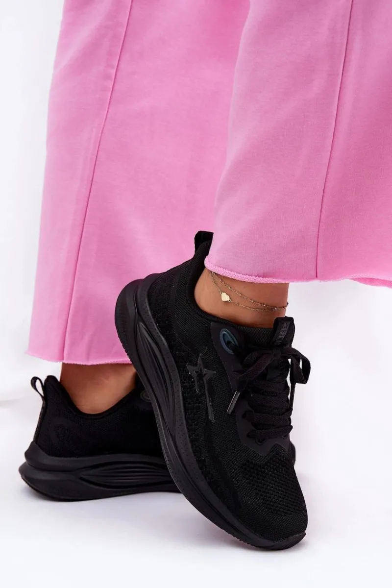 Sale Big Star Shoes Buty Sportowe Sneakersy Damskie Big Star RR274A144 HI-POLY SYSTEM Czarne Czarny