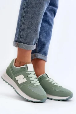 Outlet Buty Sportowe Sneakersy Damskie Zielone Lifari Damskie Sneakersy Damskie
