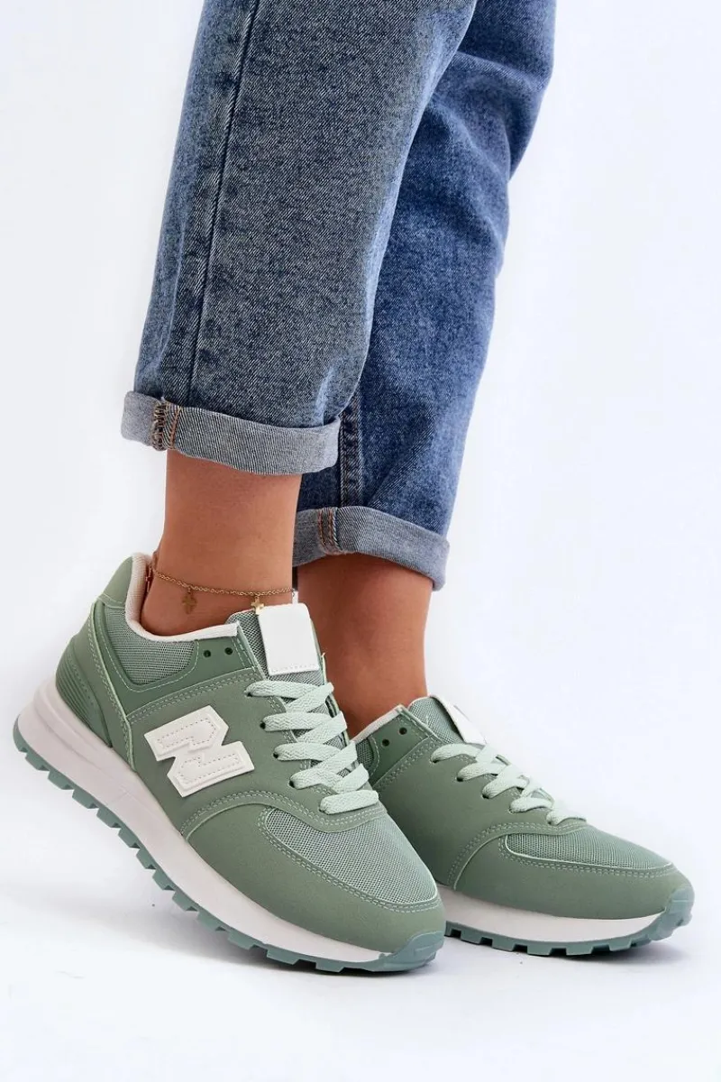 Outlet Buty Sportowe Sneakersy Damskie Zielone Lifari Damskie Sneakersy Damskie