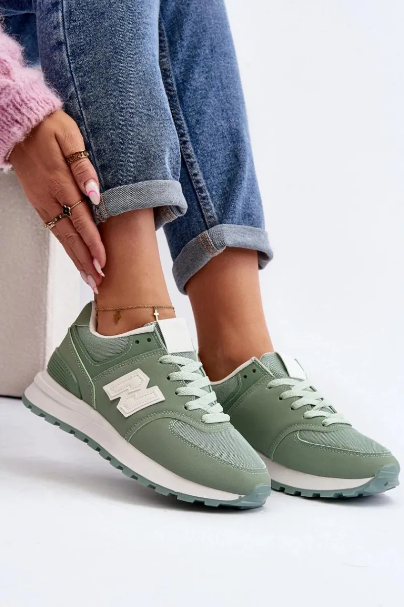 Outlet Buty Sportowe Sneakersy Damskie Zielone Lifari Damskie Sneakersy Damskie