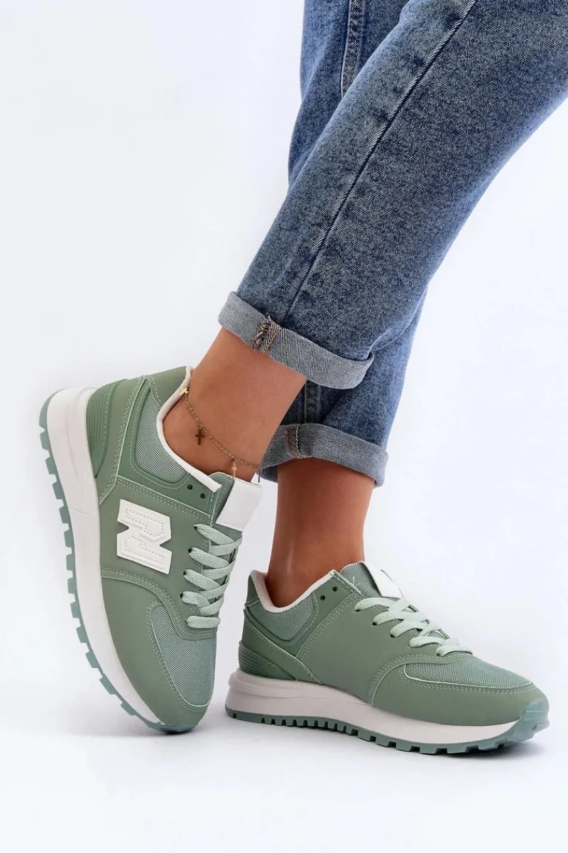Outlet Buty Sportowe Sneakersy Damskie Zielone Lifari Damskie Sneakersy Damskie