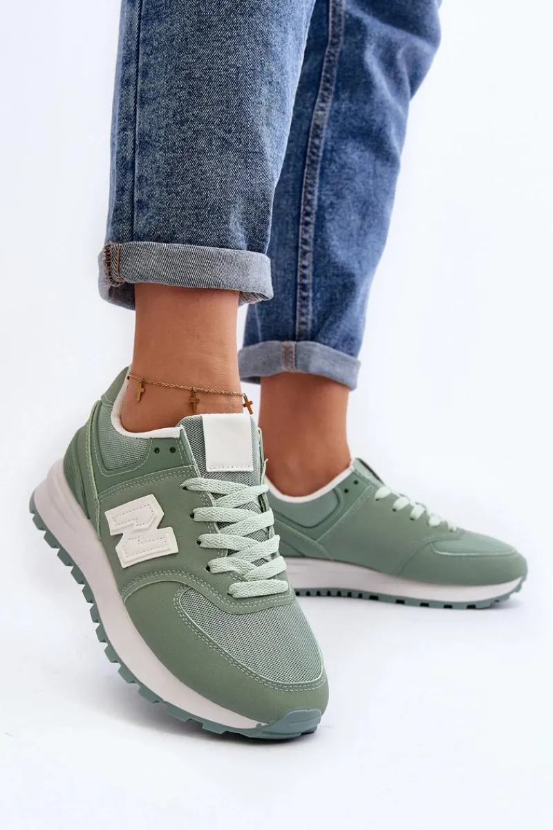 Outlet Buty Sportowe Sneakersy Damskie Zielone Lifari Damskie Sneakersy Damskie