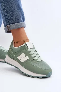 Outlet Buty Sportowe Sneakersy Damskie Zielone Lifari Damskie Sneakersy Damskie
