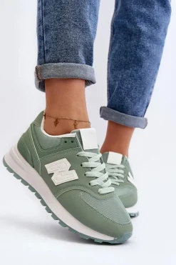 Outlet Buty Sportowe Sneakersy Damskie Zielone Lifari Damskie Sneakersy Damskie
