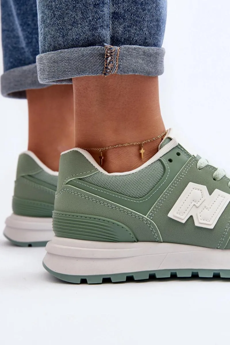 Outlet Buty Sportowe Sneakersy Damskie Zielone Lifari Damskie Sneakersy Damskie