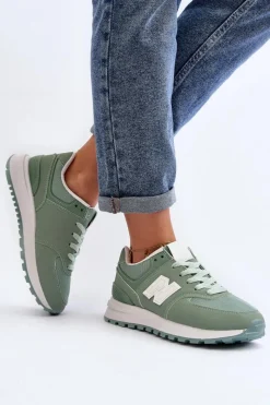 Outlet Buty Sportowe Sneakersy Damskie Zielone Lifari Damskie Sneakersy Damskie