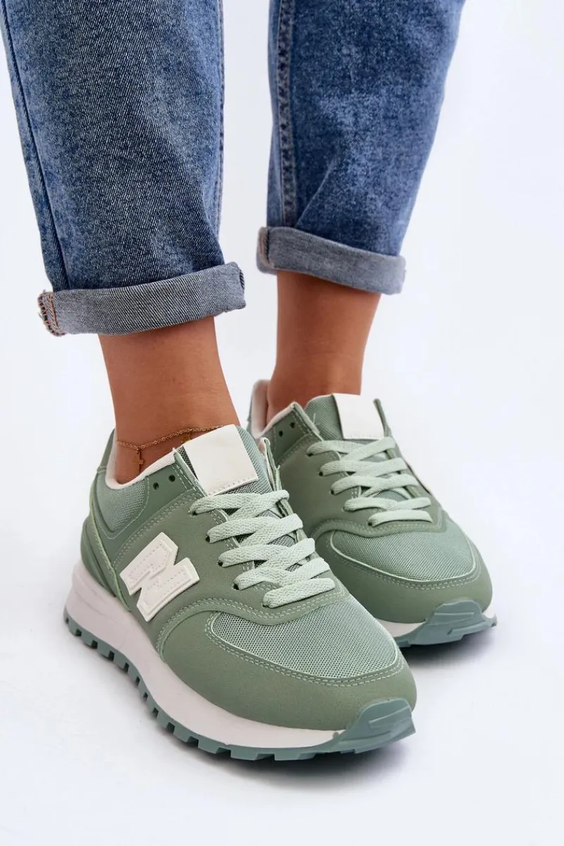 Outlet Buty Sportowe Sneakersy Damskie Zielone Lifari Damskie Sneakersy Damskie