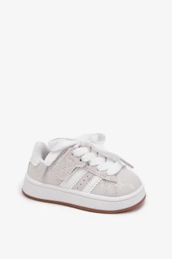 New Buty Sportowe Sneakersy Dziecięce W Serduszka Białe Mirelle Dzieci Dziewczęce|Back To School