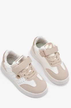 Best Boto Buty Sportowe Sneakersy Dziewczęce Na Rzep Beżowe Zarina Beżowy