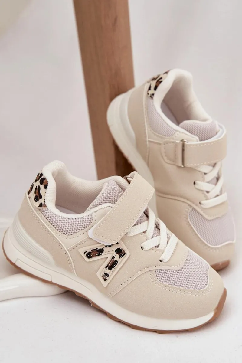 Online Boto Buty Sportowe Sneakersy Dziecięce Na Rzep Beżowe Galisse Beżowy
