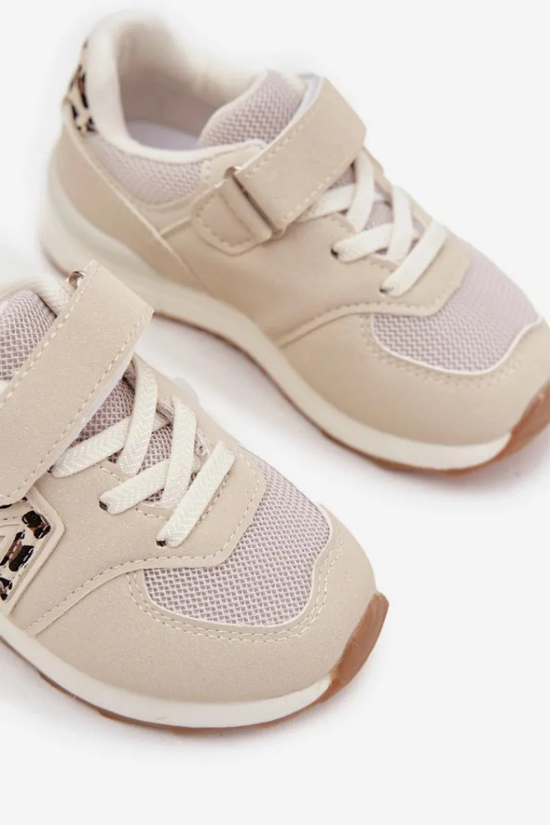 Online Boto Buty Sportowe Sneakersy Dziecięce Na Rzep Beżowe Galisse Beżowy