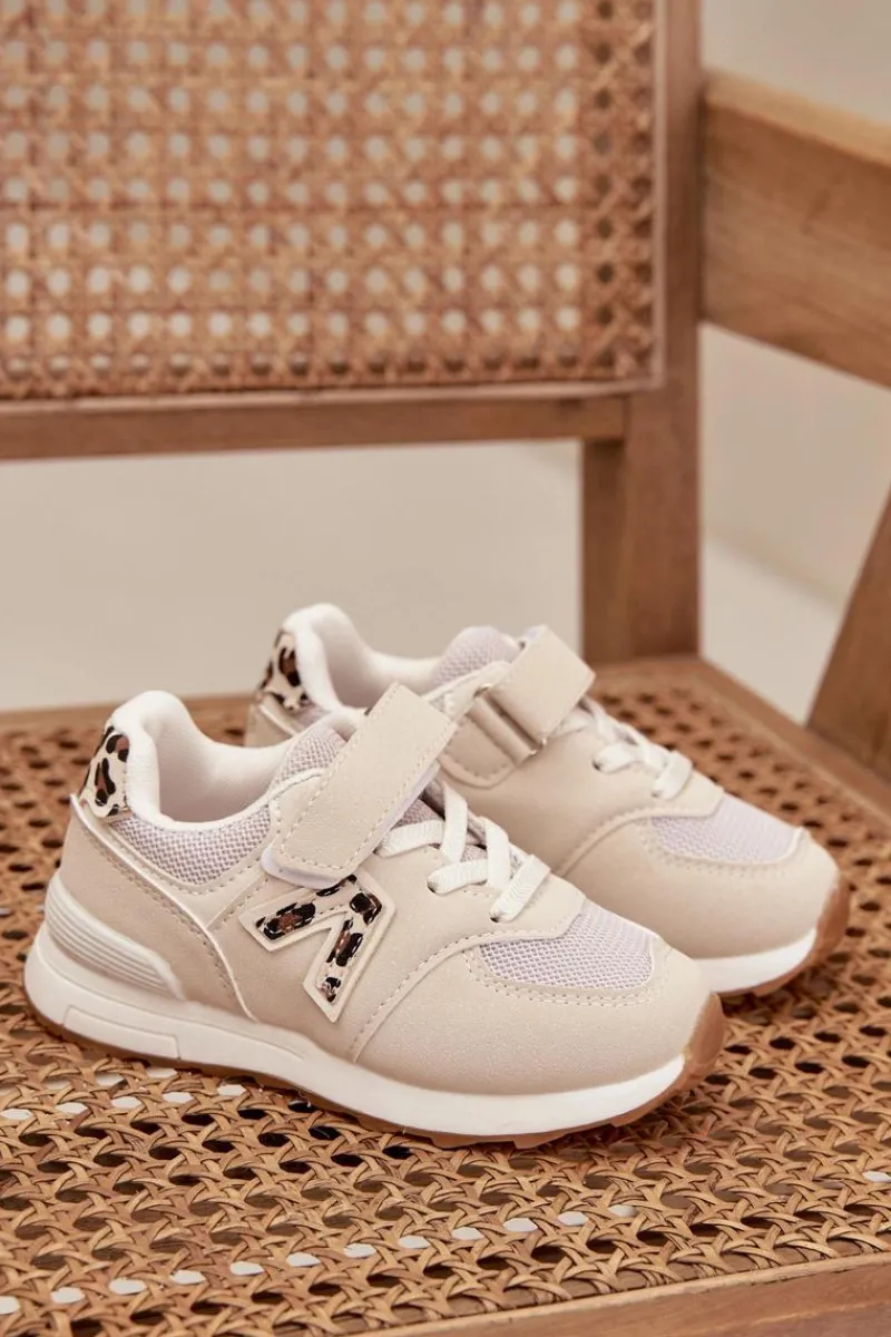 Online Boto Buty Sportowe Sneakersy Dziecięce Na Rzep Beżowe Galisse Beżowy