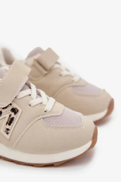 Online Boto Buty Sportowe Sneakersy Dziecięce Na Rzep Beżowe Galisse Beżowy
