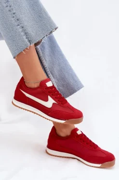 Buty Sportowe Sneakersy Damskie Czerwone Zerina Damskie Sneakersy Damskie