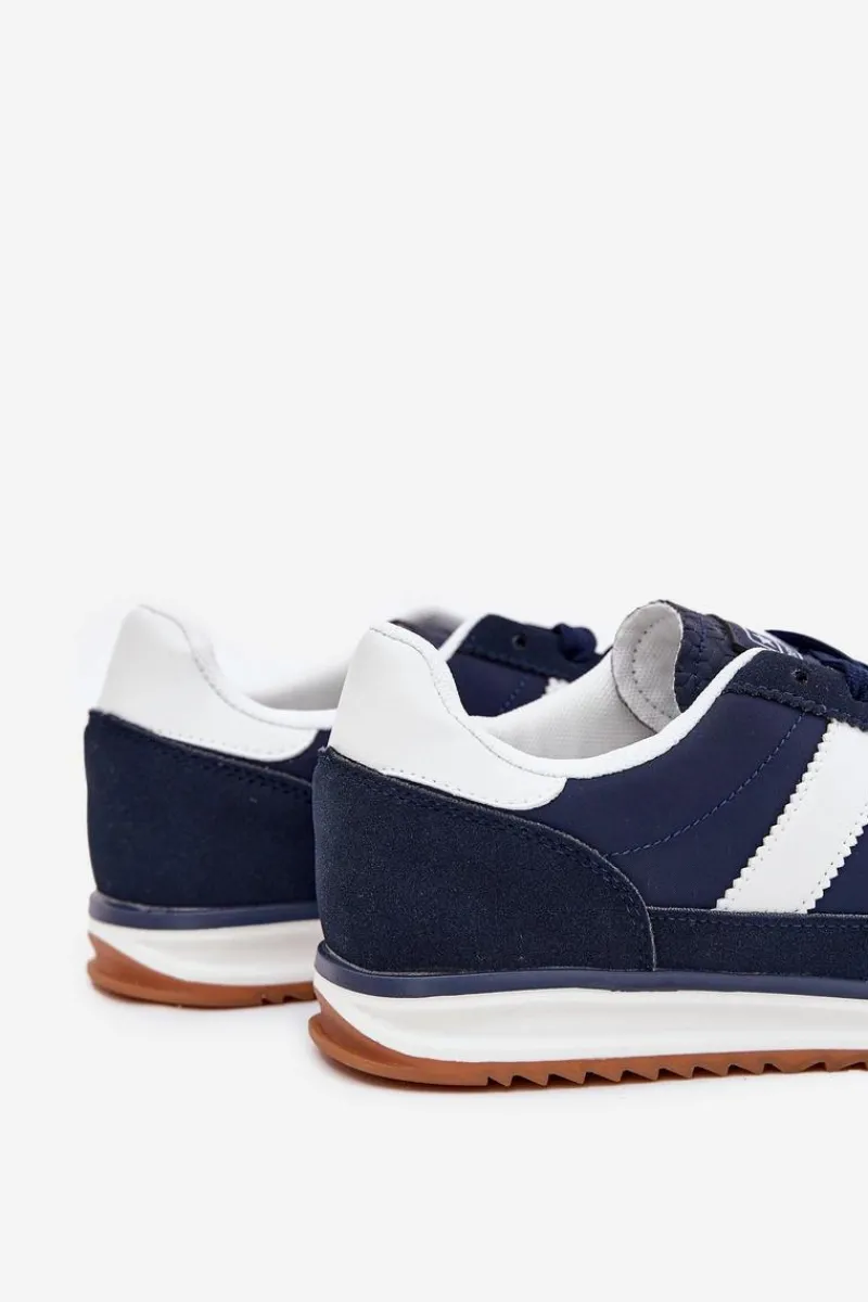 Clearance Buty Sportowe Sneakersy Męskie Granatowe Sivara Męskie Obuwie Sportowe Męskie