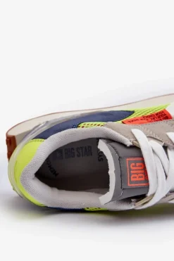 New Big Star Shoes Buty Sportowe Sneakersy Męskie Memory Foam System Big Star NN174344 Szare Szary