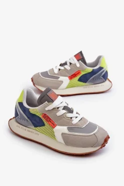 New Big Star Shoes Buty Sportowe Sneakersy Męskie Memory Foam System Big Star NN174344 Szare Szary