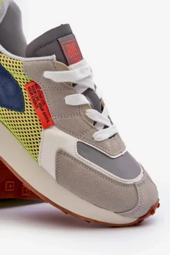 New Big Star Shoes Buty Sportowe Sneakersy Męskie Memory Foam System Big Star NN174344 Szare Szary