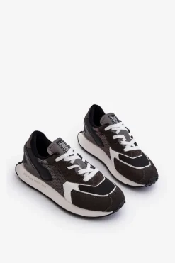 New Big Star Shoes Buty Sportowe Sneakersy Męskie Memory Foam System Big Star NN174347 Czarne Czarny