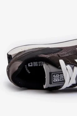 New Big Star Shoes Buty Sportowe Sneakersy Męskie Memory Foam System Big Star NN174347 Czarne Czarny