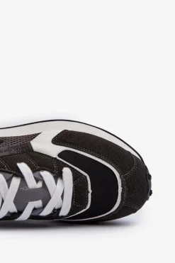 New Big Star Shoes Buty Sportowe Sneakersy Męskie Memory Foam System Big Star NN174347 Czarne Czarny