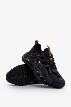 Best Buty Sportowe Sneakersy Męskie HI-POLY SYSTEM Big Star NN174382 Czarne Męskie Obuwie Sportowe Męskie