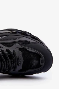 Best Buty Sportowe Sneakersy Męskie HI-POLY SYSTEM Big Star NN174382 Czarne Męskie Obuwie Sportowe Męskie