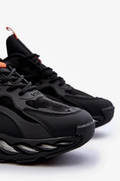 Best Buty Sportowe Sneakersy Męskie HI-POLY SYSTEM Big Star NN174382 Czarne Męskie Obuwie Sportowe Męskie