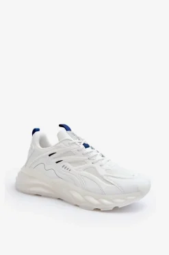 Buty Sportowe Sneakersy Męskie HI-POLY SYSTEM Big Star NN174383 Białe Męskie Obuwie Sportowe Męskie