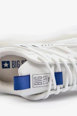 Buty Sportowe Sneakersy Męskie HI-POLY SYSTEM Big Star NN174383 Białe Męskie Obuwie Sportowe Męskie