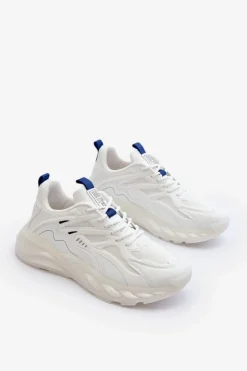 Buty Sportowe Sneakersy Męskie HI-POLY SYSTEM Big Star NN174383 Białe Męskie Obuwie Sportowe Męskie