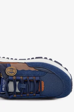 Outlet Big Star Shoes Buty Sportowe Sneakersy Męskie Big Star RR174279 HI-POLY SYSTEM Granatowe Niebieski