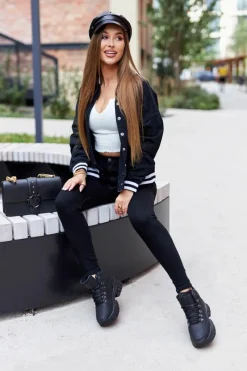 Buty Trekkingowe Big Star II274329 Czarne Damskie Trekkingowe Damskie|Botki Płaskie