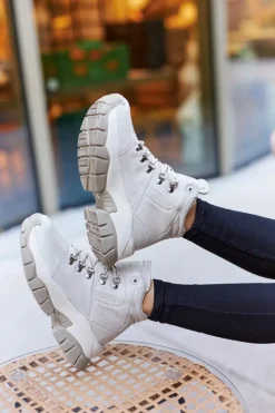 Trekkingowe Damskie|Botki Płaskie><noscript><img width=