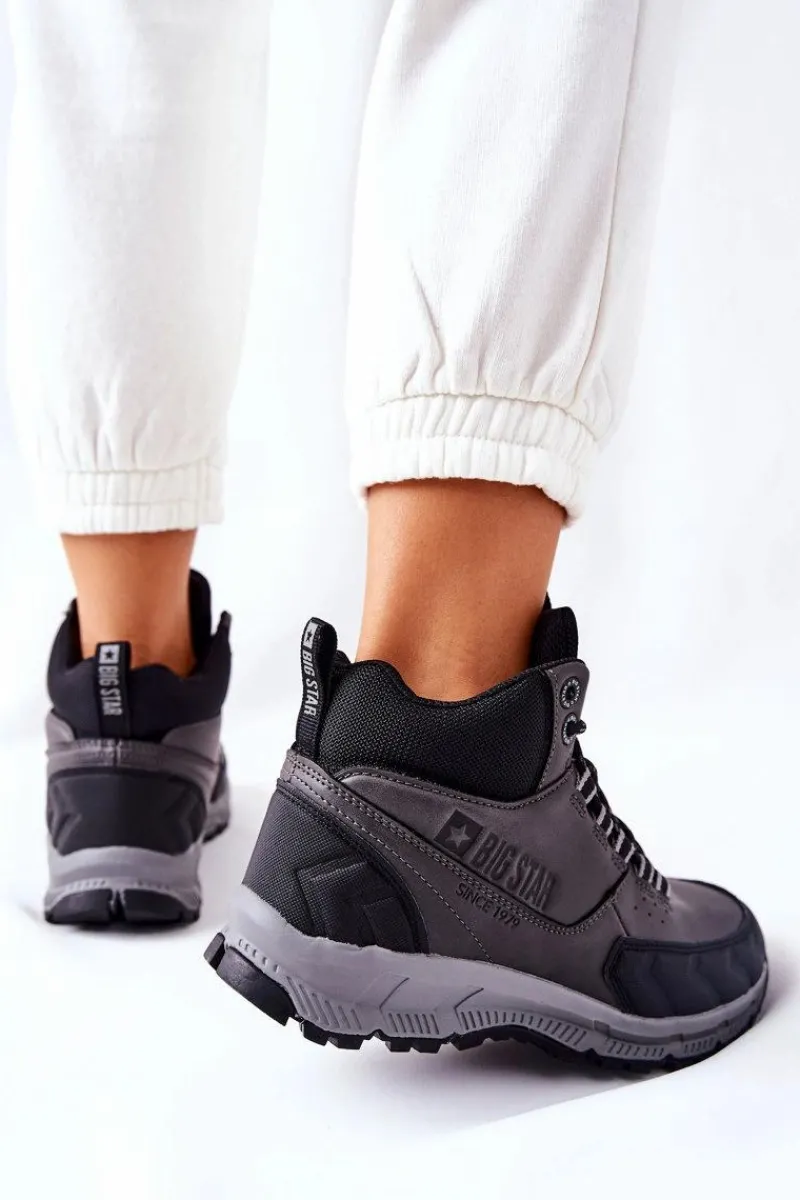 Trekkingowe Damskie>Big Star Shoes Buty Trekkingowe Big Star II274454 Czarne